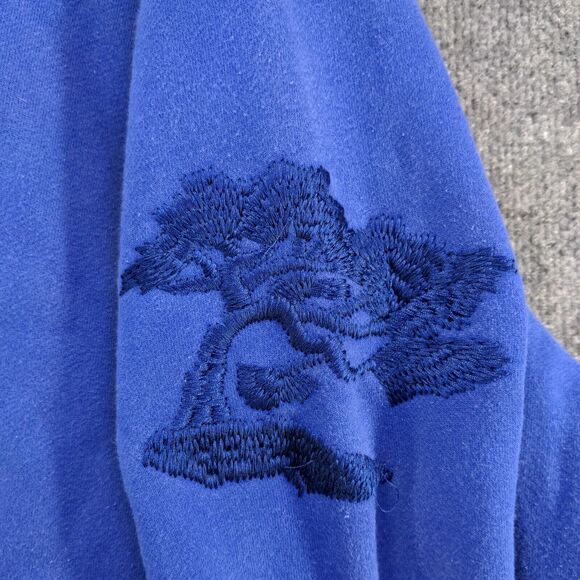 Ciano Farmer Men's Full Zip Hoodie Sweatshirt 3XL Long Sleeve Blue Embroidered - Picture 10 of 15